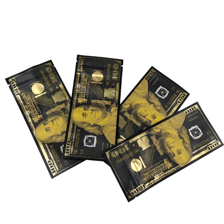 Persoonlijke druktas Mylar geurbestendige stand-up zak snoep voedselverpakking 3.5g Mylar ziplock zak met venster