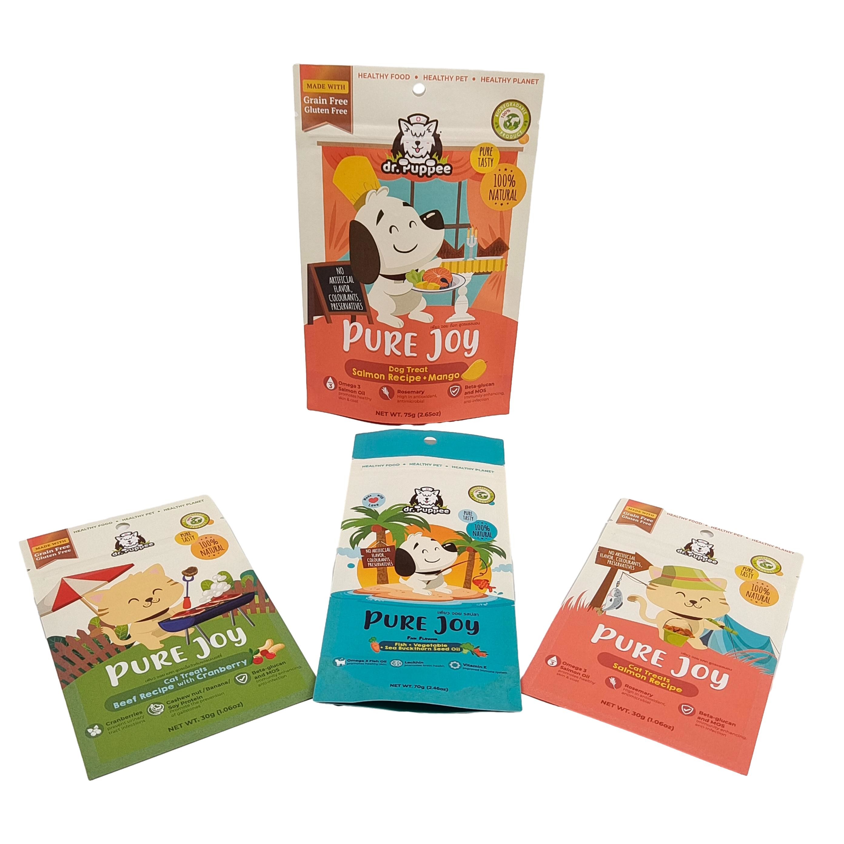 Warme verkoop Bruin Recycle Custom Printed Eco Friendly Zipper Stand Up Pouch Gedroogd Fruit Package Bags Biodegradable Kraft Pa