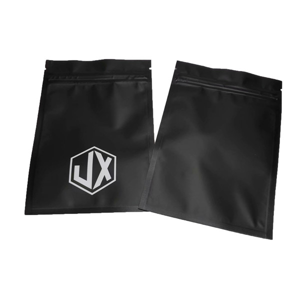 Matte zwarte driezijdige afdichting kabel USB plastic verpakkingszakken met rits