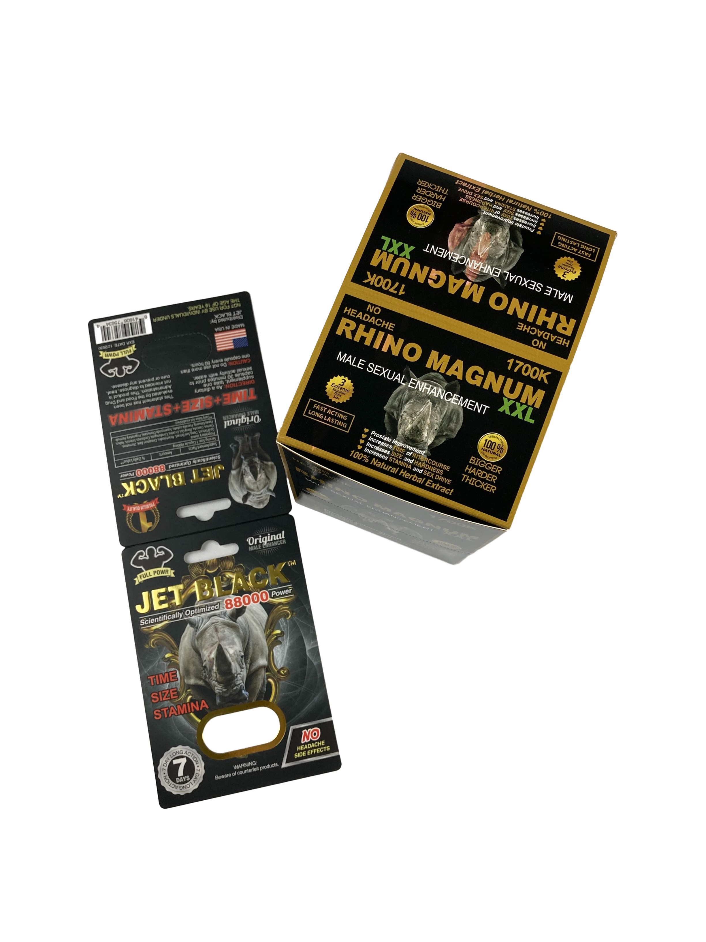 Groothandel Op maat gedrukte tabletten voor neushoorns Verpakking Papierdozen met papieren kaart Verbeteringspillen Verpakking