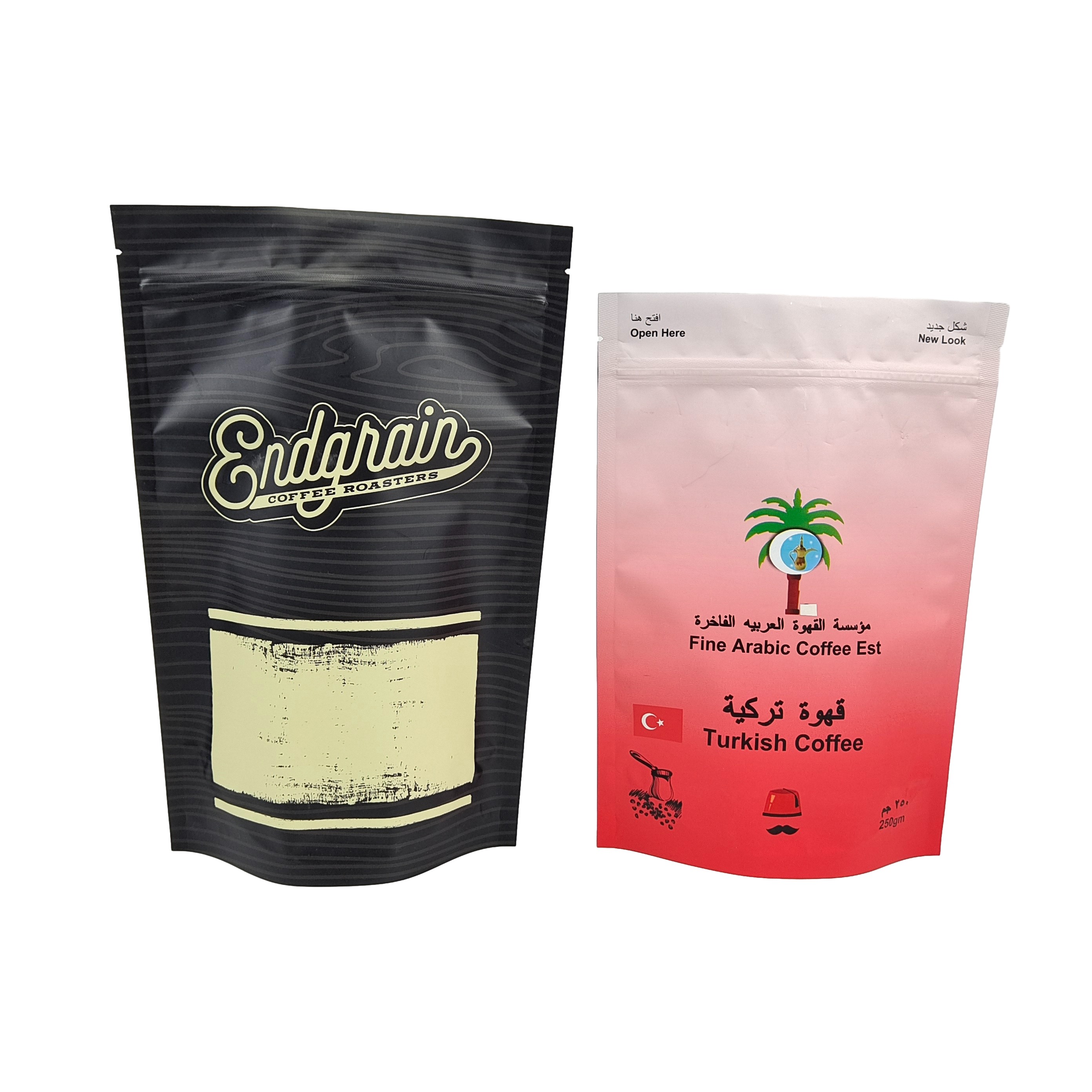 Aluminiumfolie Zip Lock Doypack Customized Design Afdichtzakjes Koffie Voedselverpakking Stand Up Bags