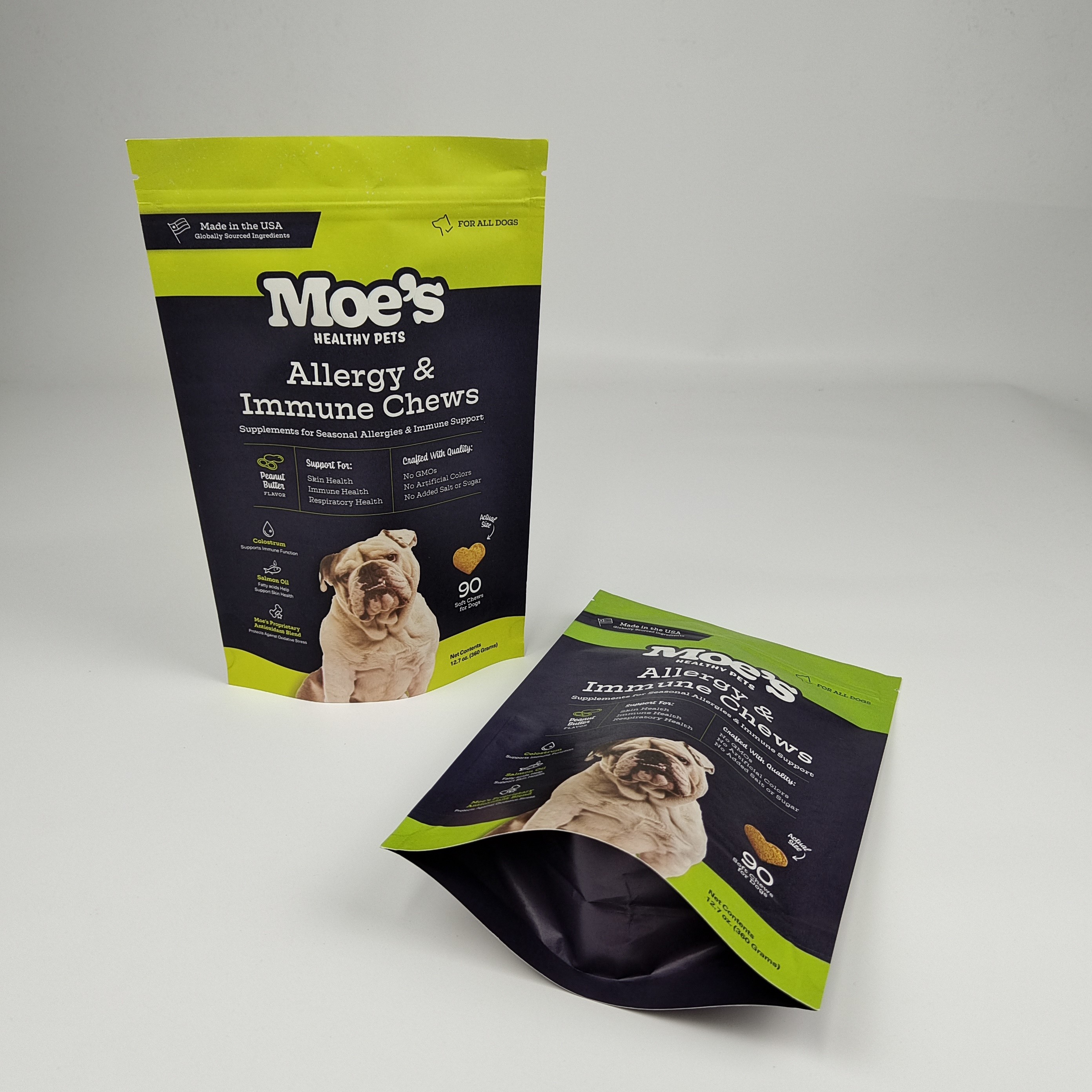 Recyclebare Zipper Wit Bruin Kraft Papier Tas Custom Food Nut Peanut Tea Candy Cookie Verpakking Stand Up Pouch Met Logo