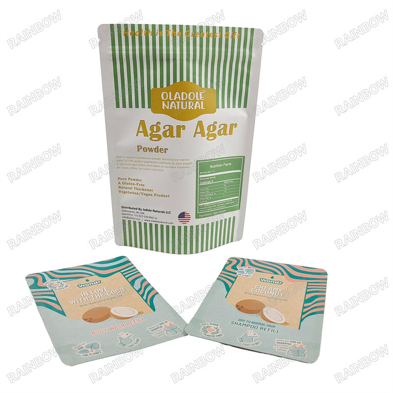 Transparante diervriendelijke verpakkingen Stand-up Zipper Bags Food Grade Material Bags