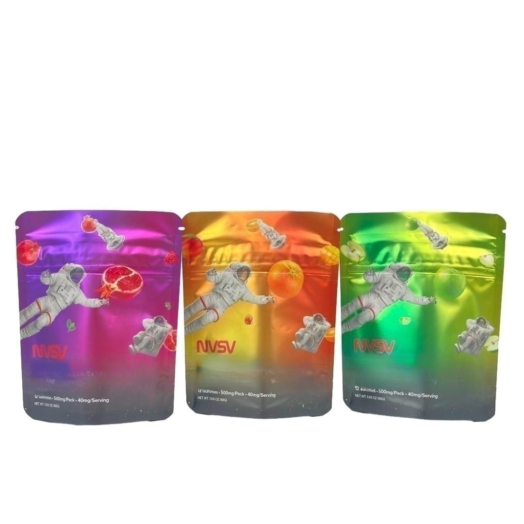 3.5 Gram Plastic pouches Verpakking Op maat gemaakt Label Bedrukte CBD Koekjes Herverzegelbaar k