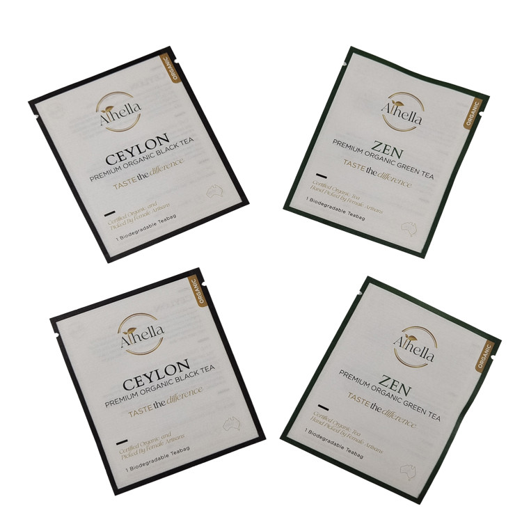 Biologisch afbreekbare kleine zakjes voor thee, koffiepoeder, composteerbare, herverzegelbare Mylar-zakken