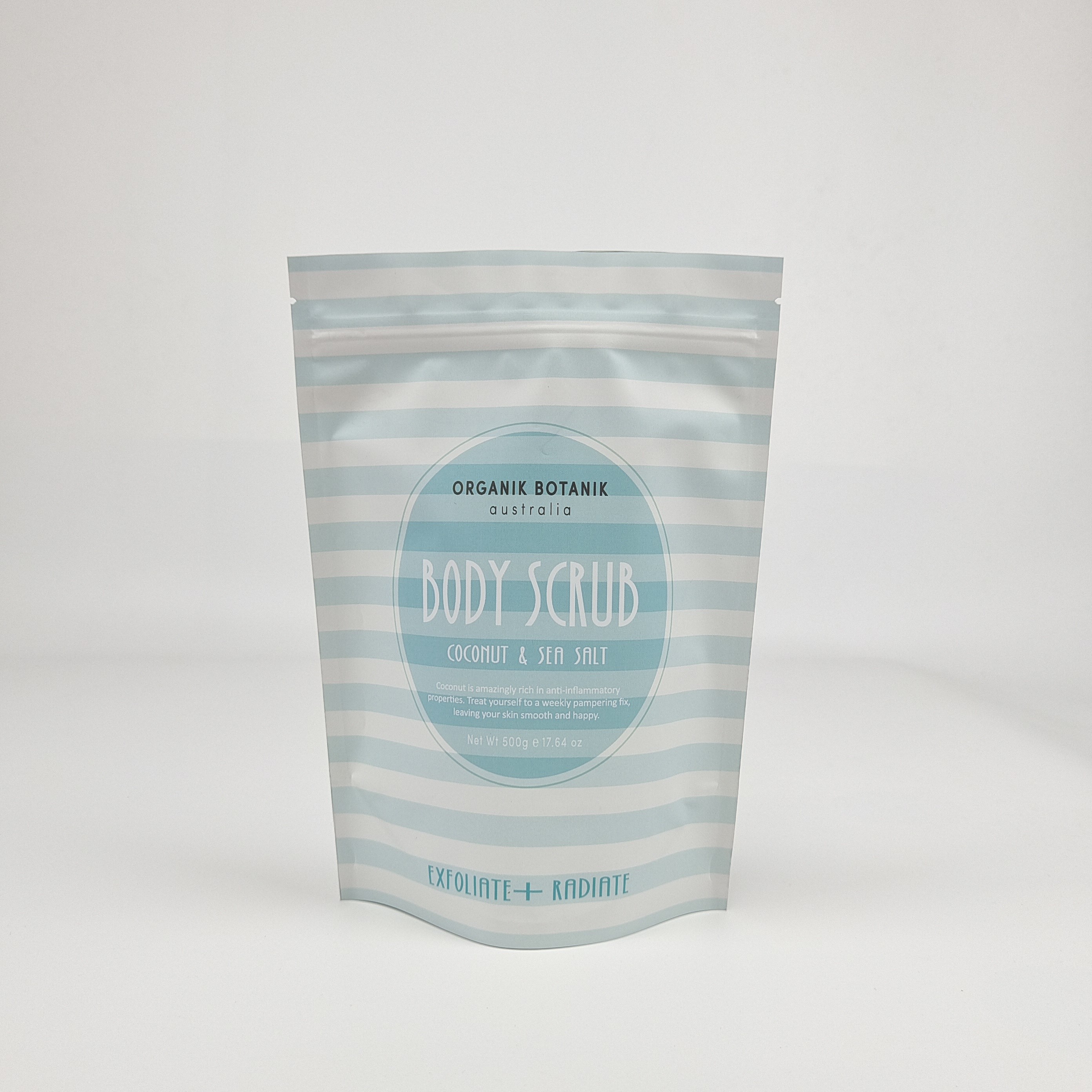 Hoogwaardige body scrub gedrukte verpakkingszakken plastic aluminium folie aangepaste rits opstaande zakken voor badzout