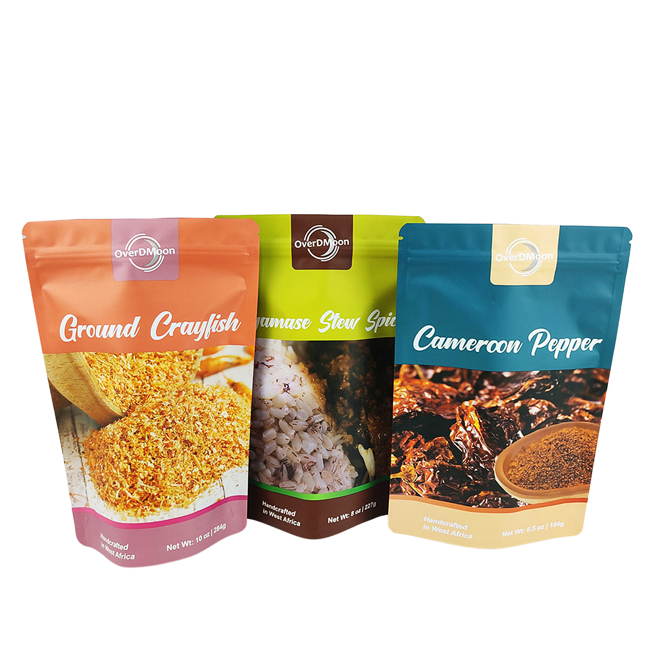 Mat Finished 250g Plastic Bag voor geurverpakking Food Grade Spice Bag