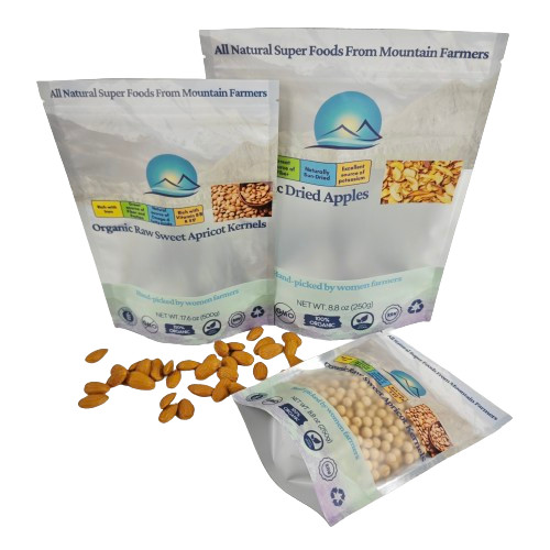 Groothandel Op maat hervergrendelbare plastic zakken Thee verpakking Stand Up Pouch Zip Lock Bag