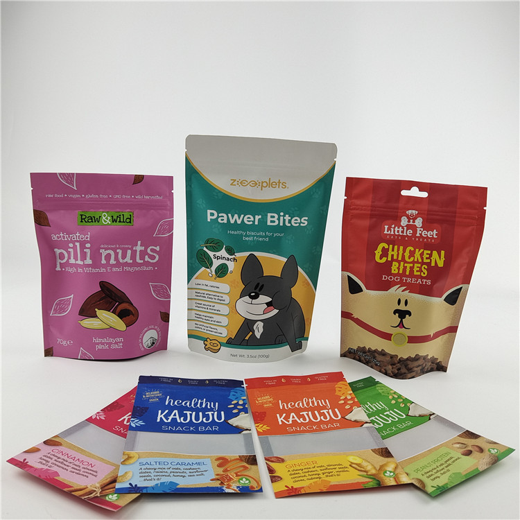 Best verkopende recyclebare milieuvriendelijke, op maat gedrukte zak met rits voor snackverpakkingen