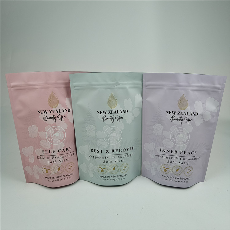 Smooth Fashion Pack Hoogwaardige hervergrendelbare Easy Tear Line Mylar Sachets Body Scrub Verpakkingszak