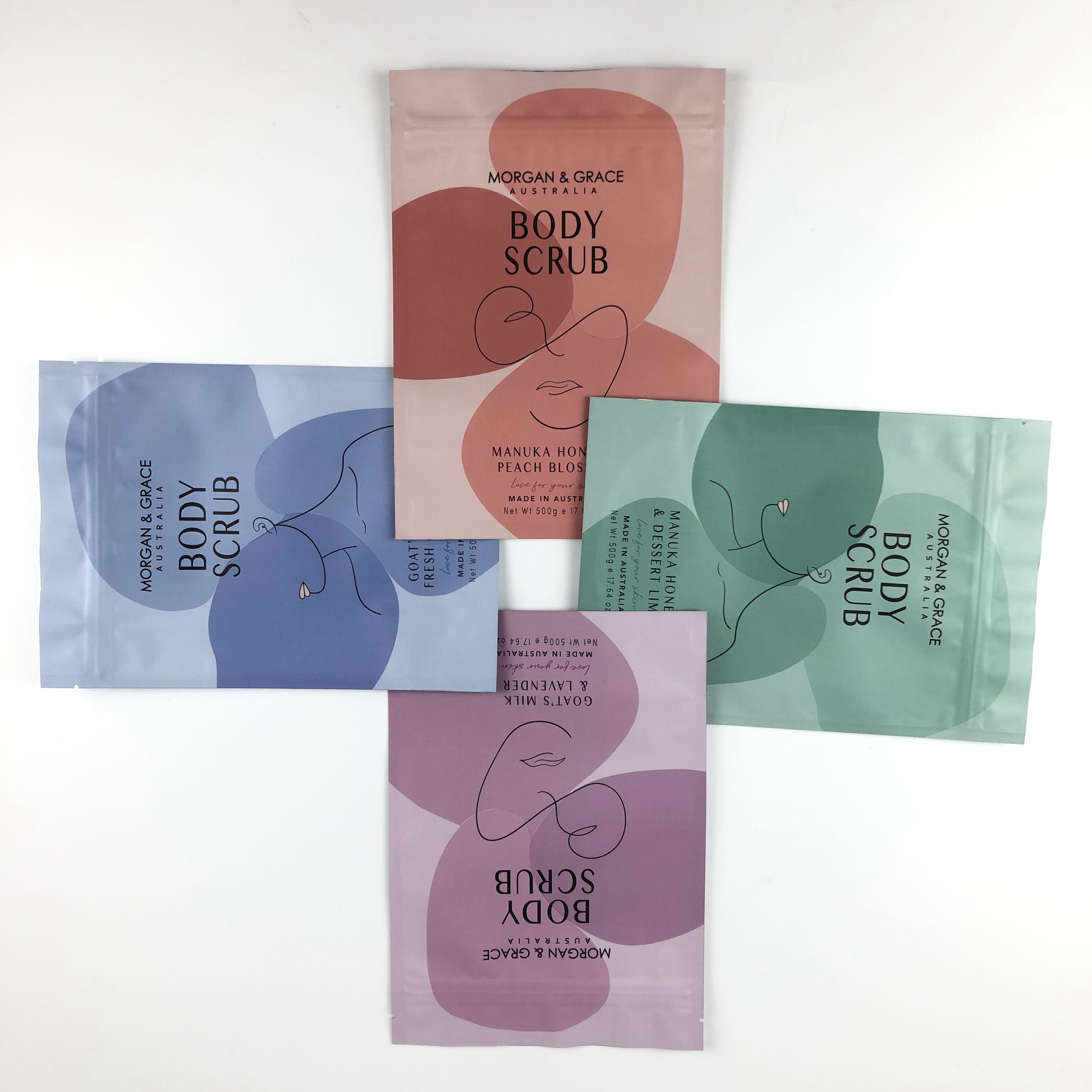 CDR AI PSD PDF Design File Badzout Mylar zakken voor cosmetica zakjes op maat