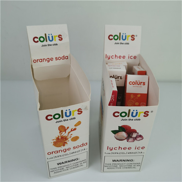 Hot Custom Logo Tear Away Display Box Karton PDQ Counter Geaffineerde Display Boxes