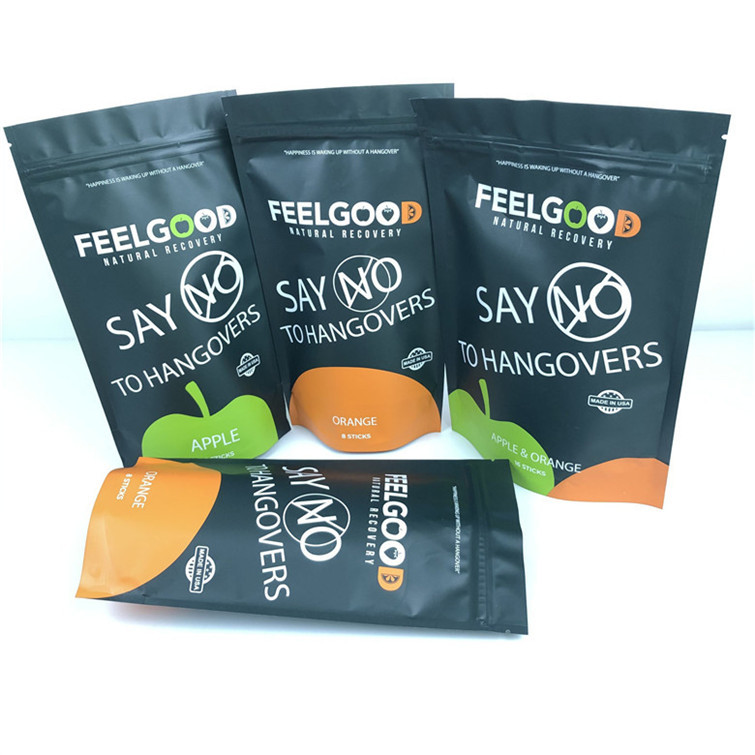 Op maat gemaakte grootte en ontwerpbehoeften Staande aluminiumfolie ritszak Geurbestendige op maat gedrukte