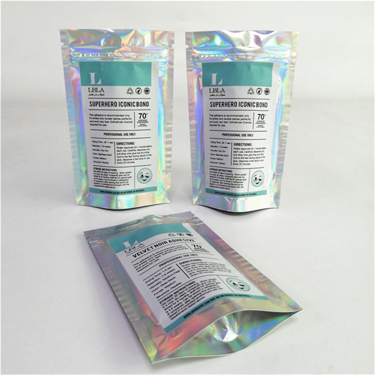 Groothandel Gepersonaliseerd Logo Digitaal Printen Plastic PET Glanzige Geschikte Prijs Stand Up Pockets met Zipper