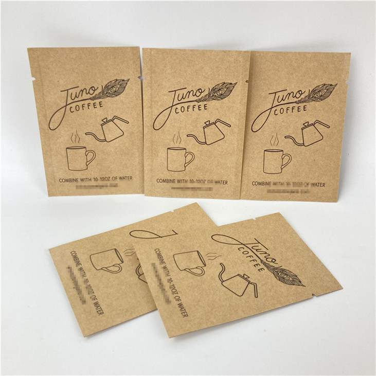 Driezijdig verzegeld Mylar Kraft papieren zak Custom Printing Biodegradable Paper Bag