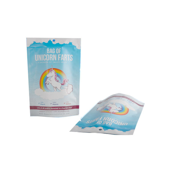 De gelamineerde Plastic Alumimum-Verpakkende Ritssluiting Witte Blauwe Shinny van de Foliezak