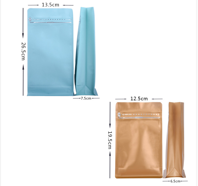 Opnieuw te gebruiken matte zwarte Plastic Zakken die tribune op zak voor koffieboon verpakken