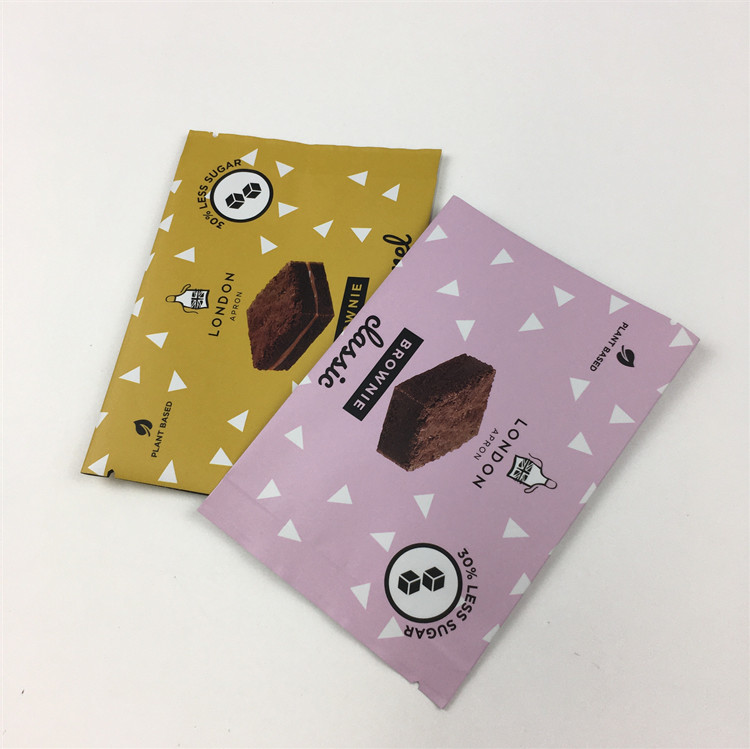 Vochtbestendige 200g achterkant zegelzakjes Koekjes Chocolade tear notch zakken