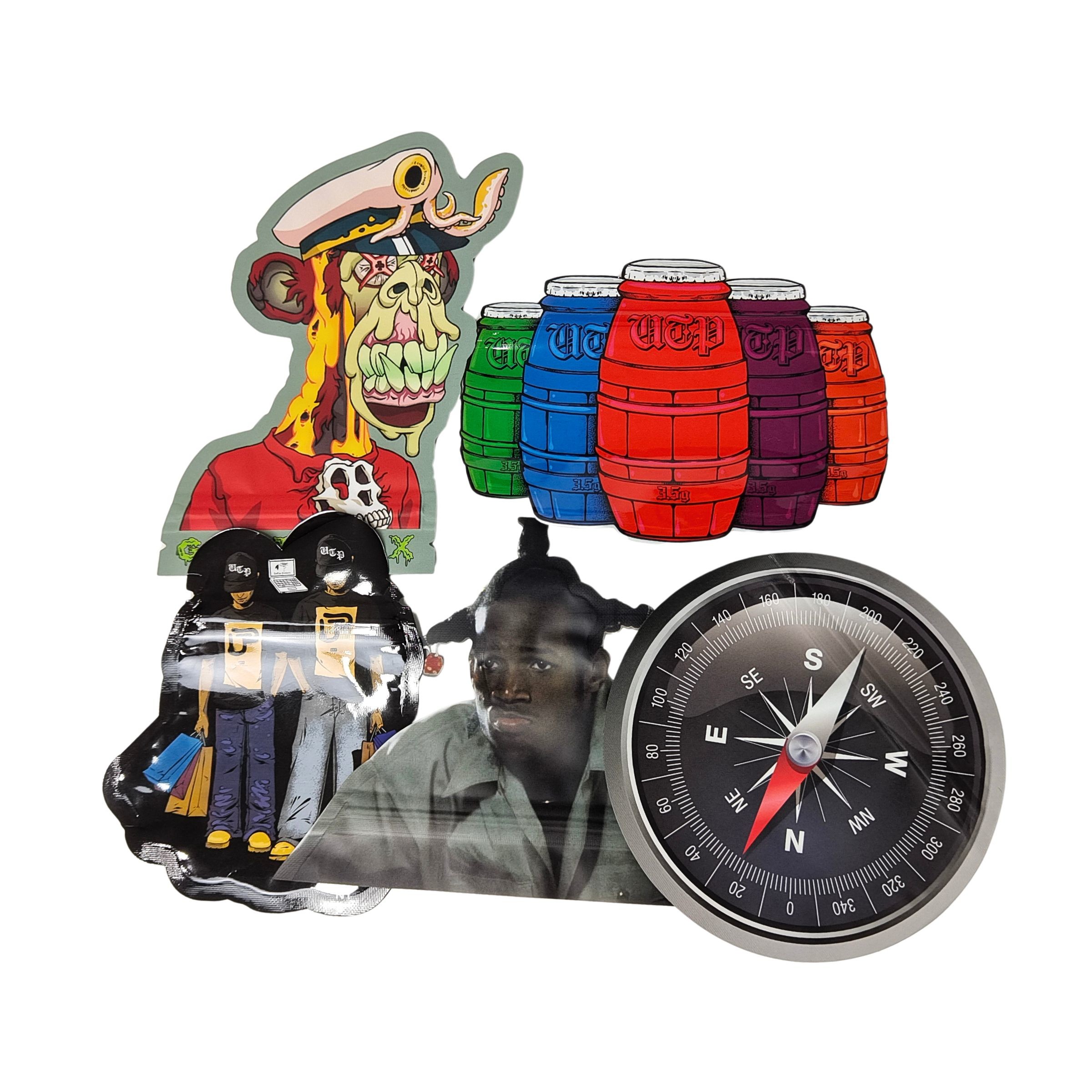 Eetbare 3.5g Mylar Bags Ziplock Special Shaped Candy Herb Biscuit Gummy Packaging