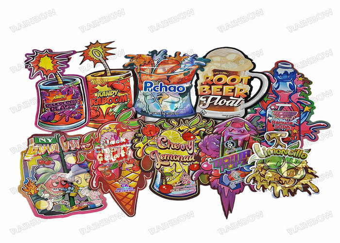 Holograph Douane vormde het voedsel van de Aluminium de Zachte Aanraking 3.5g Zakken van de de Matrijzenbesnoeiing van verpakkingsmylar Zakken