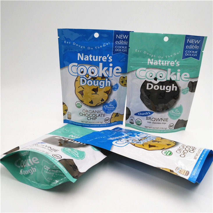 Warmte-afdichting Aangepaste Logo Gedrukte Staande Ritssluiting Zak Hersluitbare Plastic Voedselverpakking