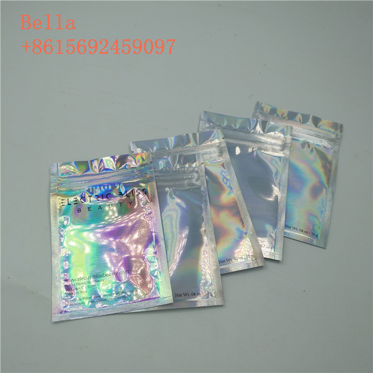 Drie Zij de Zak van de Verbindingsfolie Verpakking, Kleine Kosmetische Tribune op Zakken met Ritssluiting