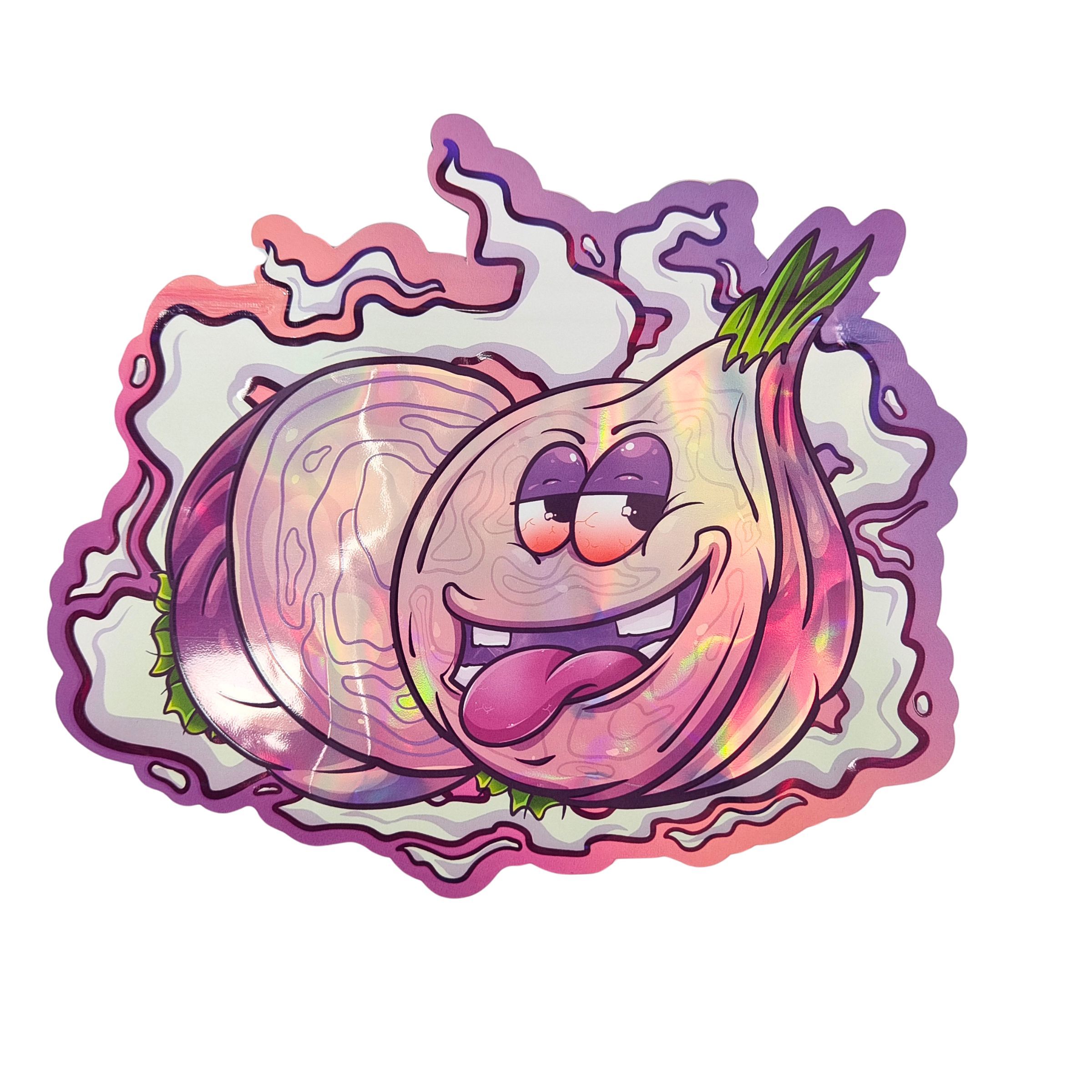 Soft Touch Holographic Mylar Bags met Zipper voor Candy Herb Dry Flower Gummy Biscuit Sugar Kinderwaardige verpakking