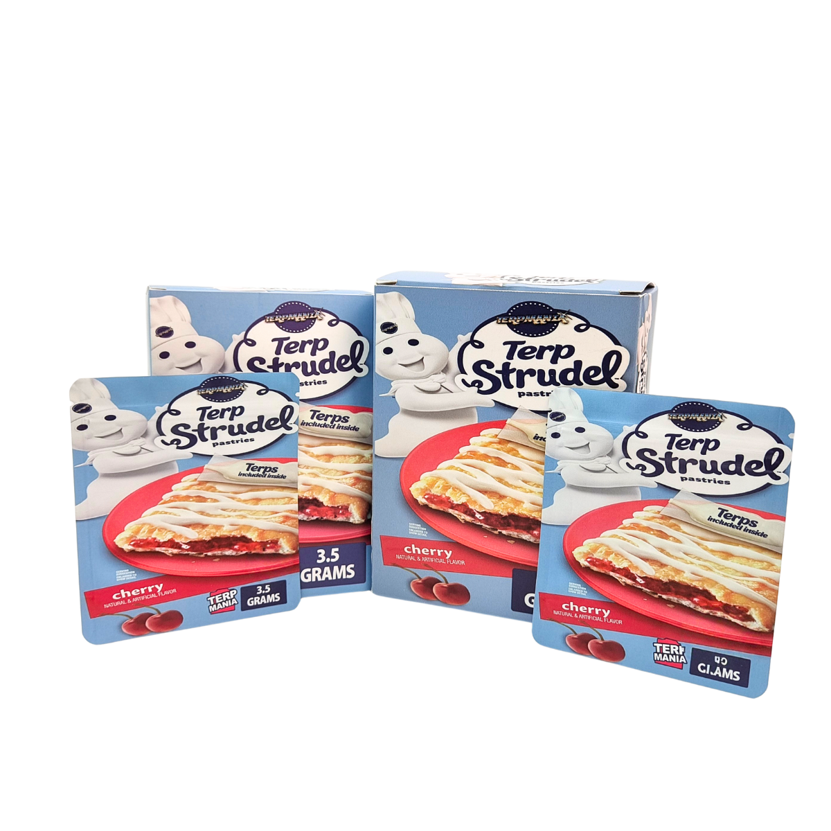 Op maat gemaakte 3,5g 7g 14g geurwerende Mylar zakken met dozen