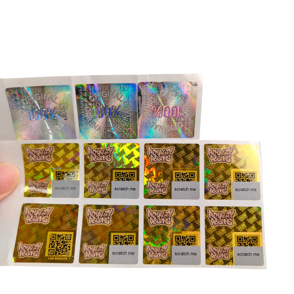 Kleefstof vinyl pvc papier sticker waterdicht uv hologram gedrukt gepersonaliseerd logo verpakking etiketten voor scrapbook papier