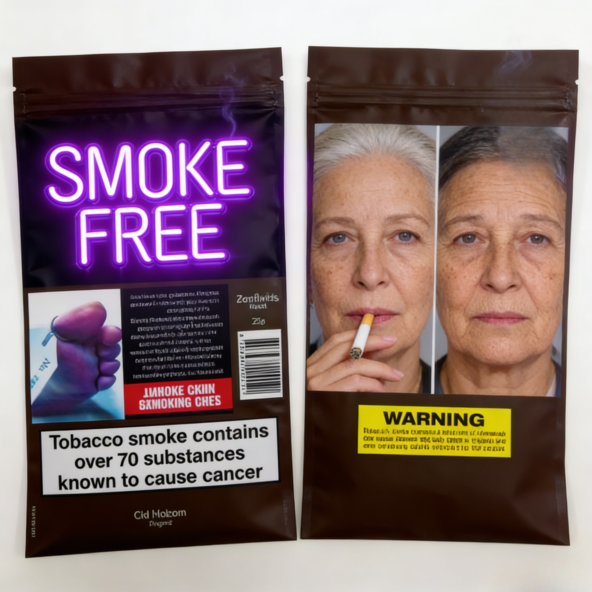 Hersluitbare 3 zijafdichting 25g 30g 40g 50g 100g Roken Blad Sigarettenzak Rolling Tabakszakje Met Rits