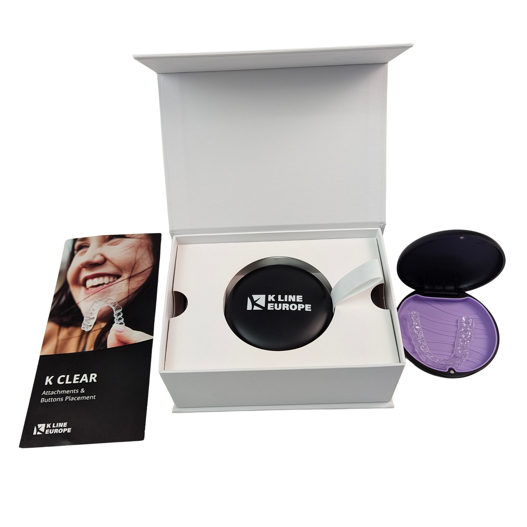 Gepersonaliseerde logo tandheelkundige beugels Kit Box Orthodontic Aligner Packaging Box Met Paper Inbreng Tanden Aligner Packaging Box