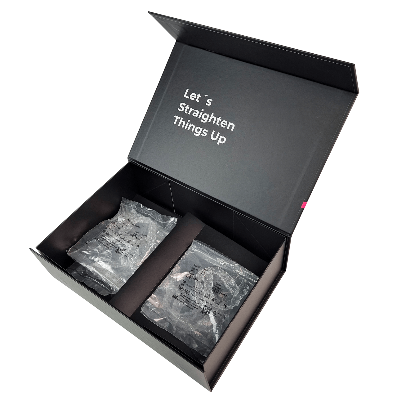 Gepersonaliseerde tandlijner verpakkingsdoos met magnetische sluiting 350 g dikte en aanpasbaar ontwerp voor tandlijners