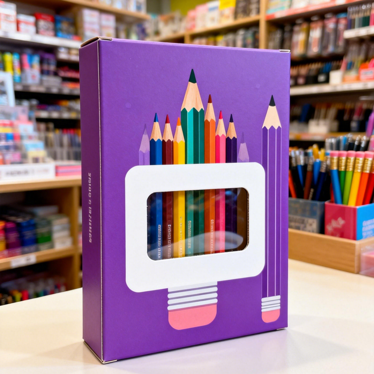 Papierdoos op maat met helder venster en dikte 350 g voor voedselverpakkingen