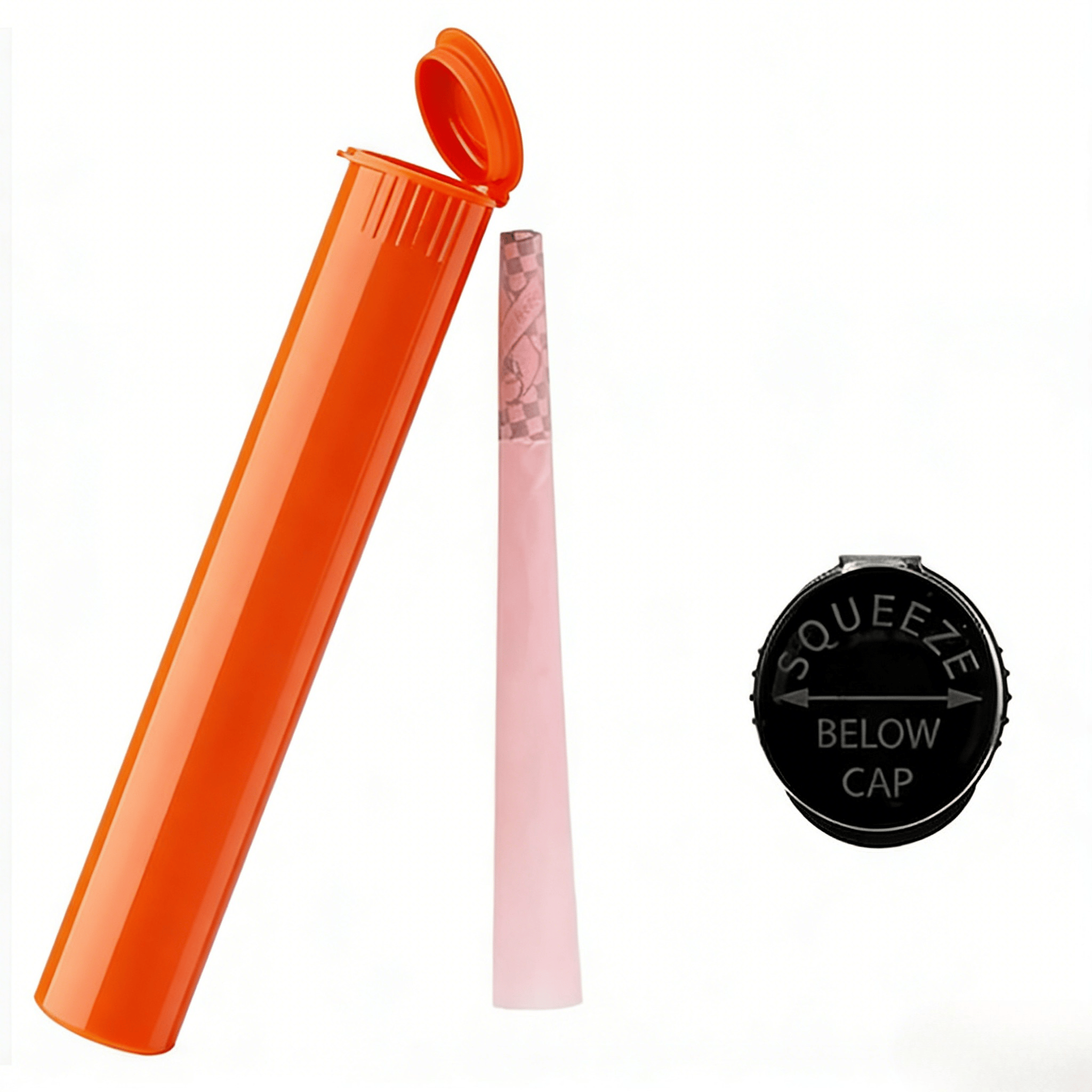 Aangepaste Kleuren 80mm 98mm 109mm 116mm Kindveilig Knijp-Pop Top Tubes Plastic Pre-Packing Rolling Tube Met Etiketsticker