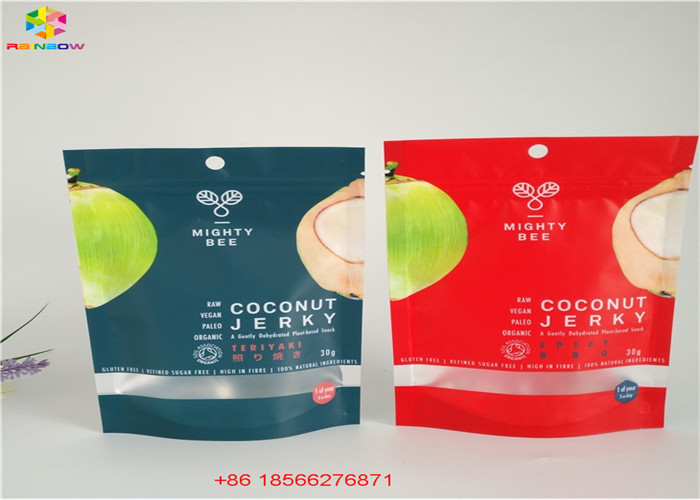 De aluminiumfolie doet Plastic Zakken in zakken die Kant Drie verpakken die met Hoogste Ritssluiting wordt verzegeld