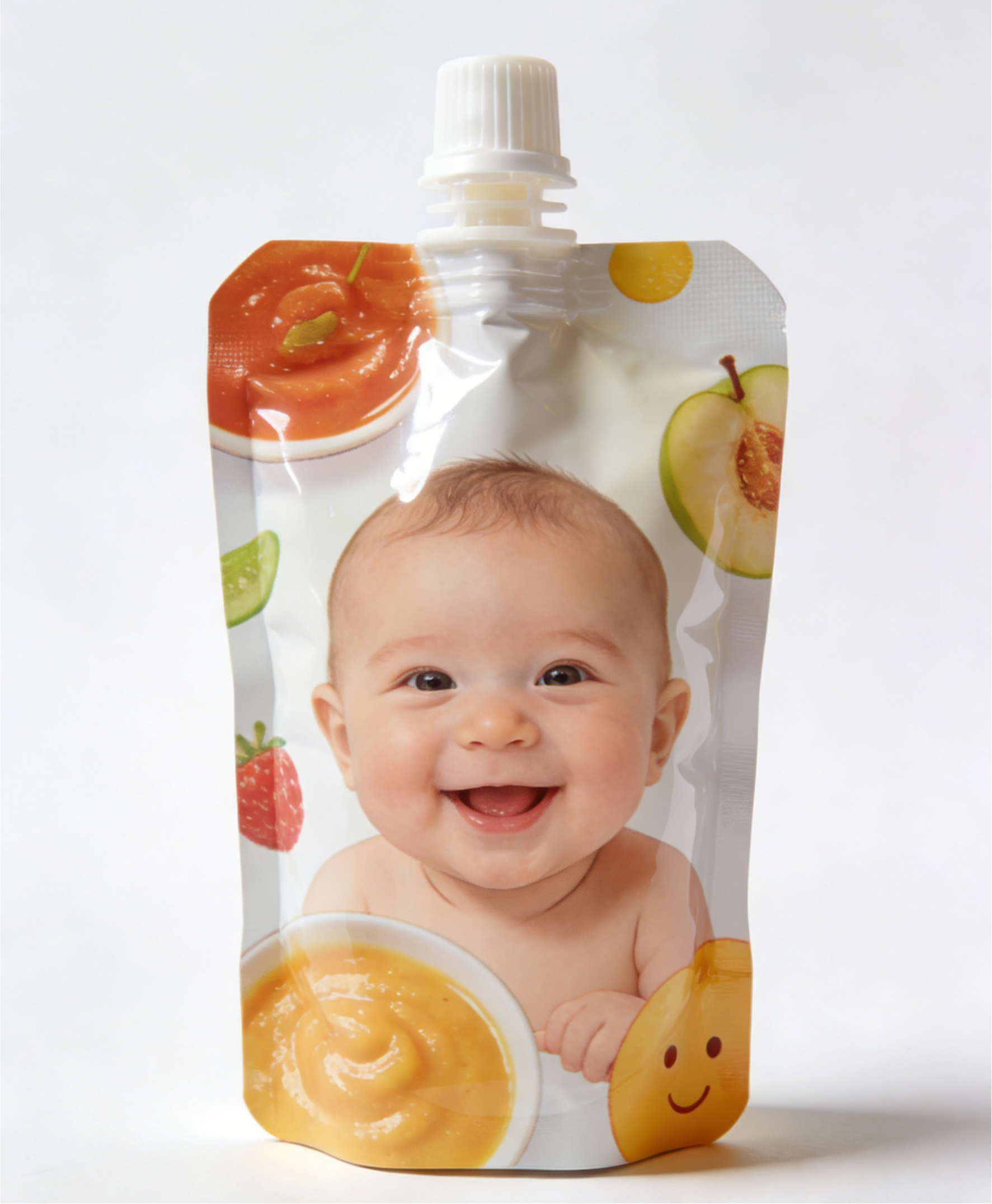 30 ml aangepaste gedrukte voedselkwaliteit spout zak voor baby sap en puree verpakkingen