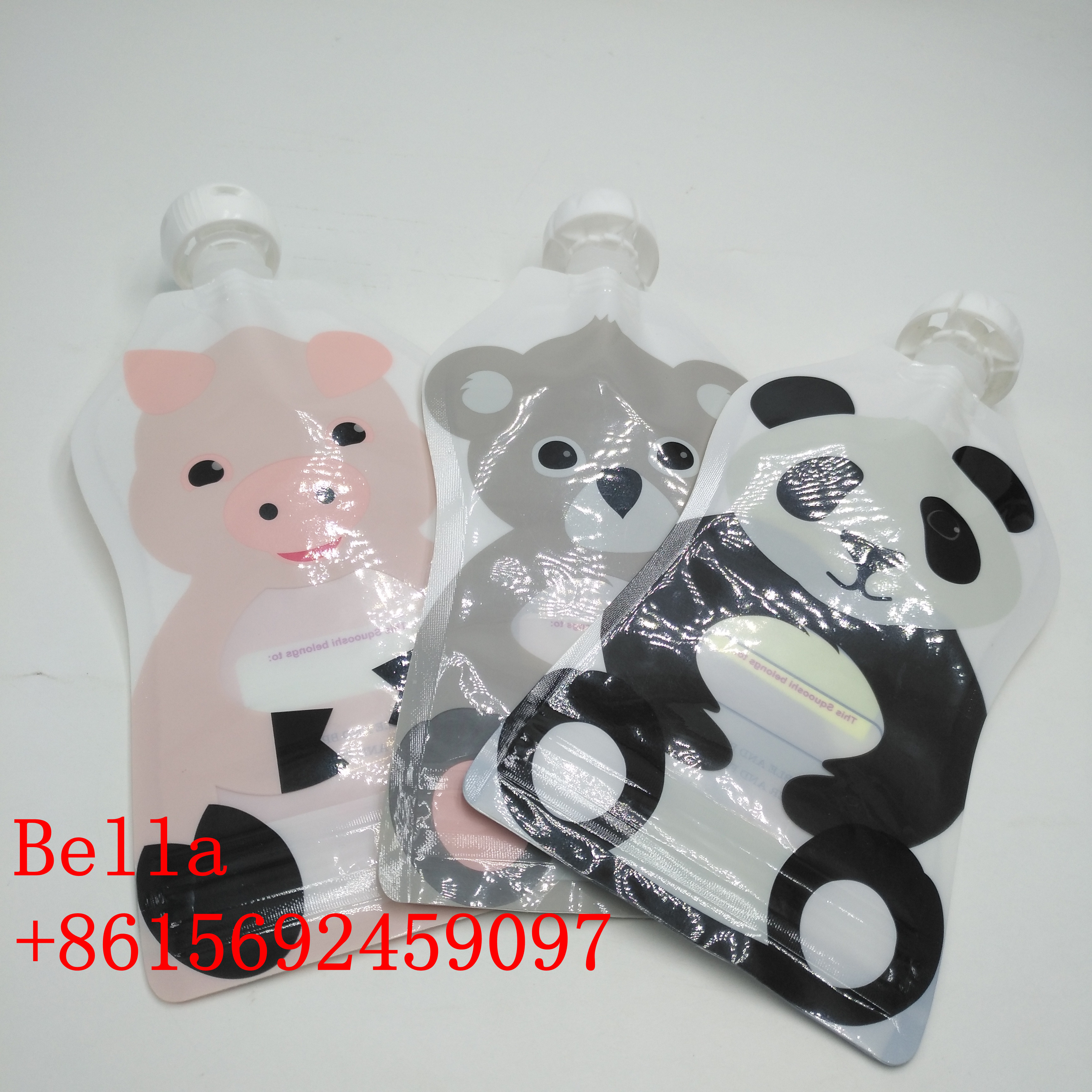 Drank Drankwater Spout Bags Verpakking Custom Logo Pockets Warmte afdichting