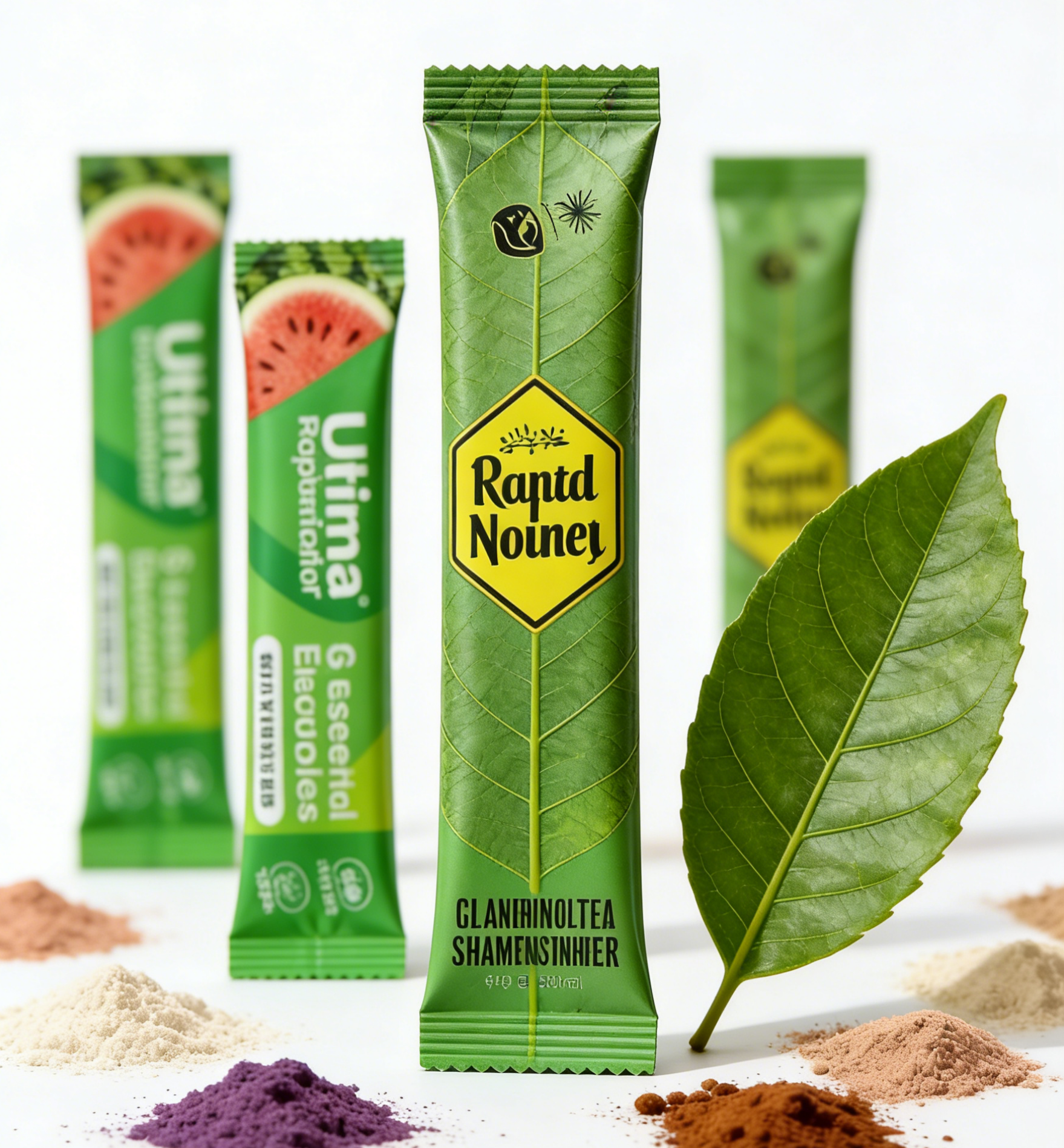 Op maat gemaakte 1g, 3g, 5g melk-theepoeder collageenpoeder zakje hitteverzegelbare recyclebare PET-aluminiumfolie gelamineerde voedselzak met ritssluiting