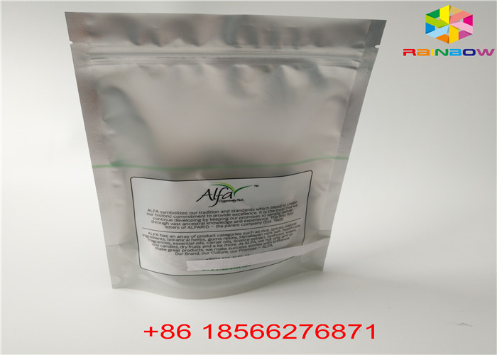 Glanzende Zilveren Tribune op van de de Folie de Verpakkende Zak van het Zakaluminium Duidelijke Kunststof