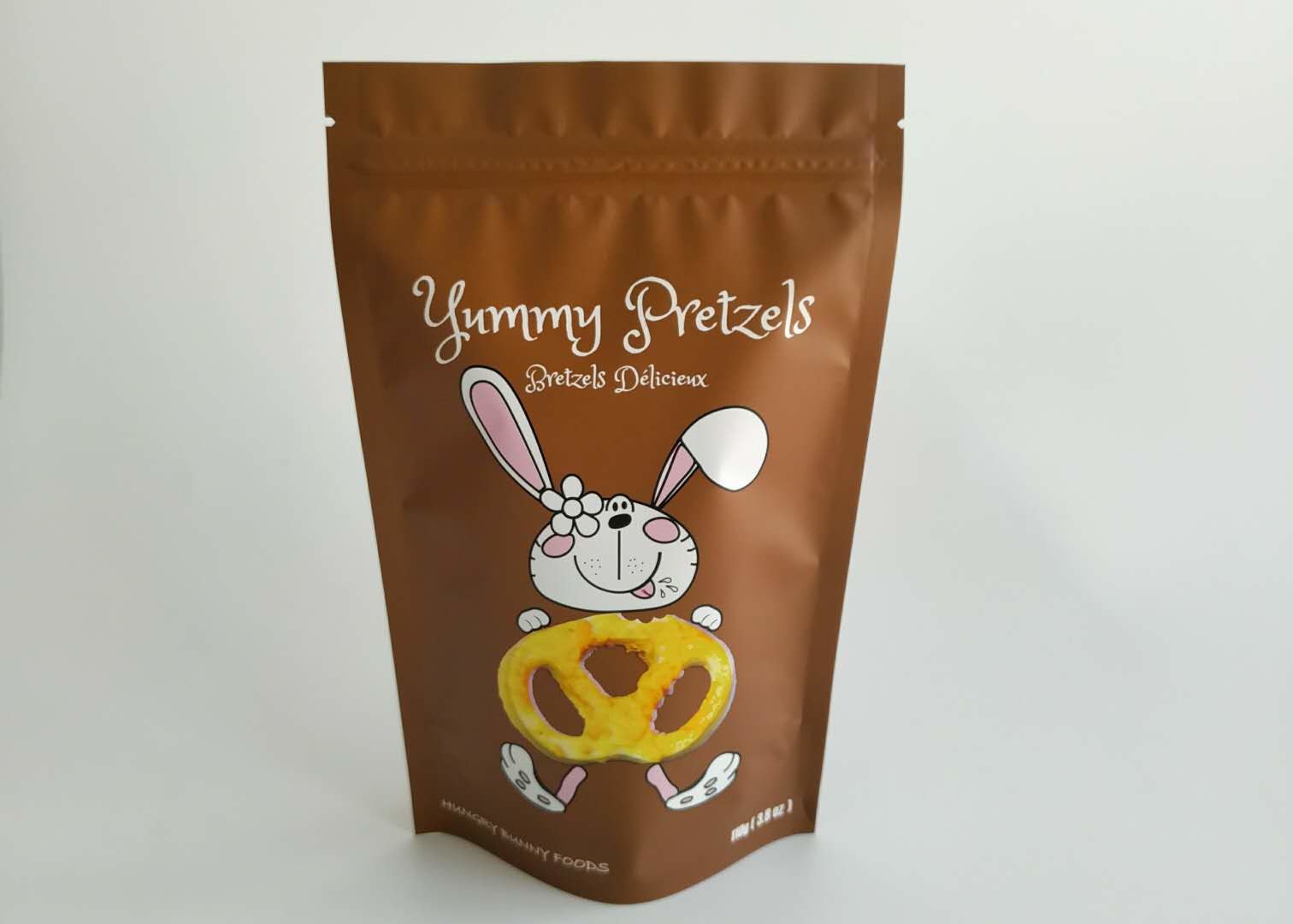 Aluminiumfolie gelamineerd Stand up k zakken Gedroogd rundvlees Snack verpakking Duurzaam