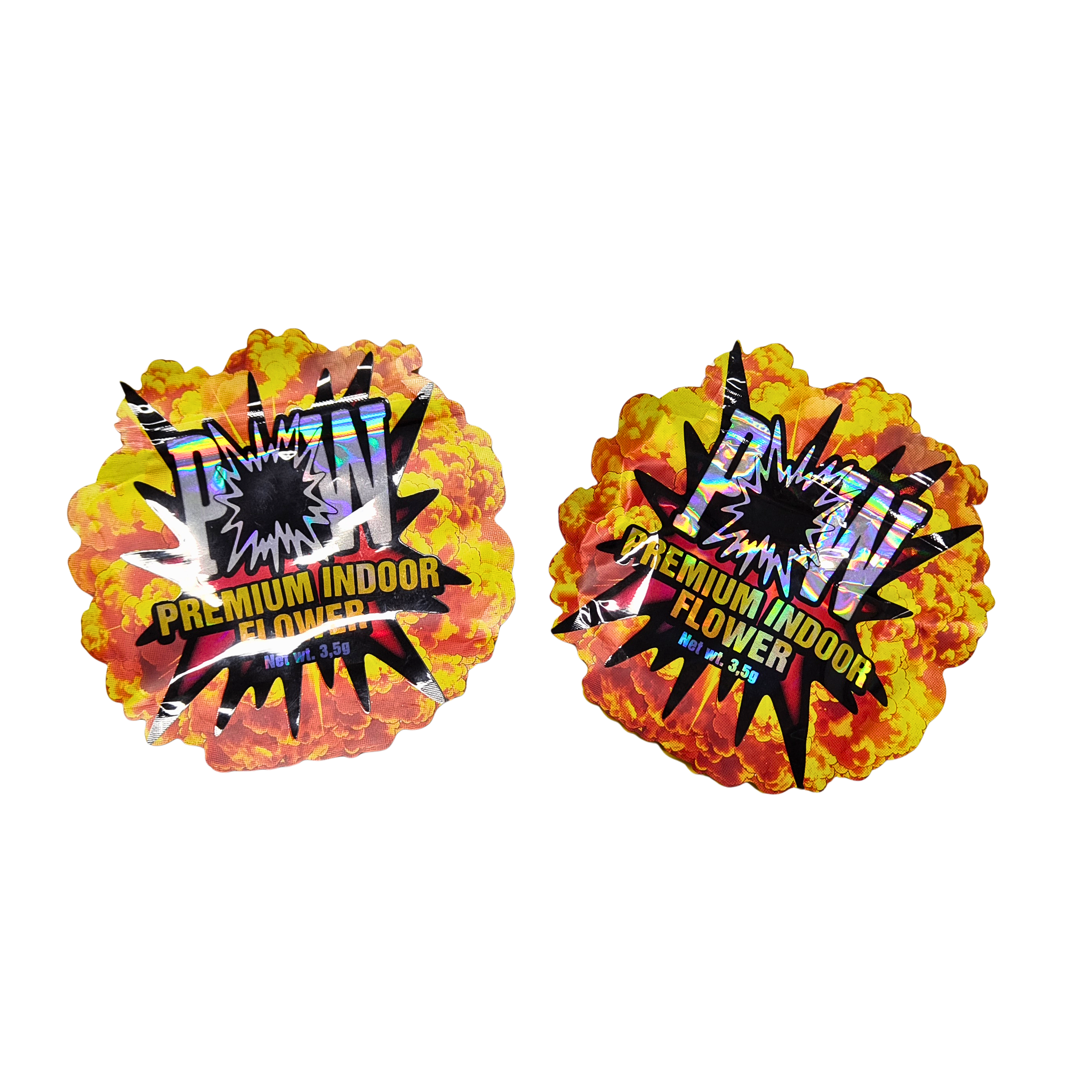 Custom Holographic Smell Proof Child Proof Mylar Bags met opnieuw sluitbare rits voor snackverpakkingen