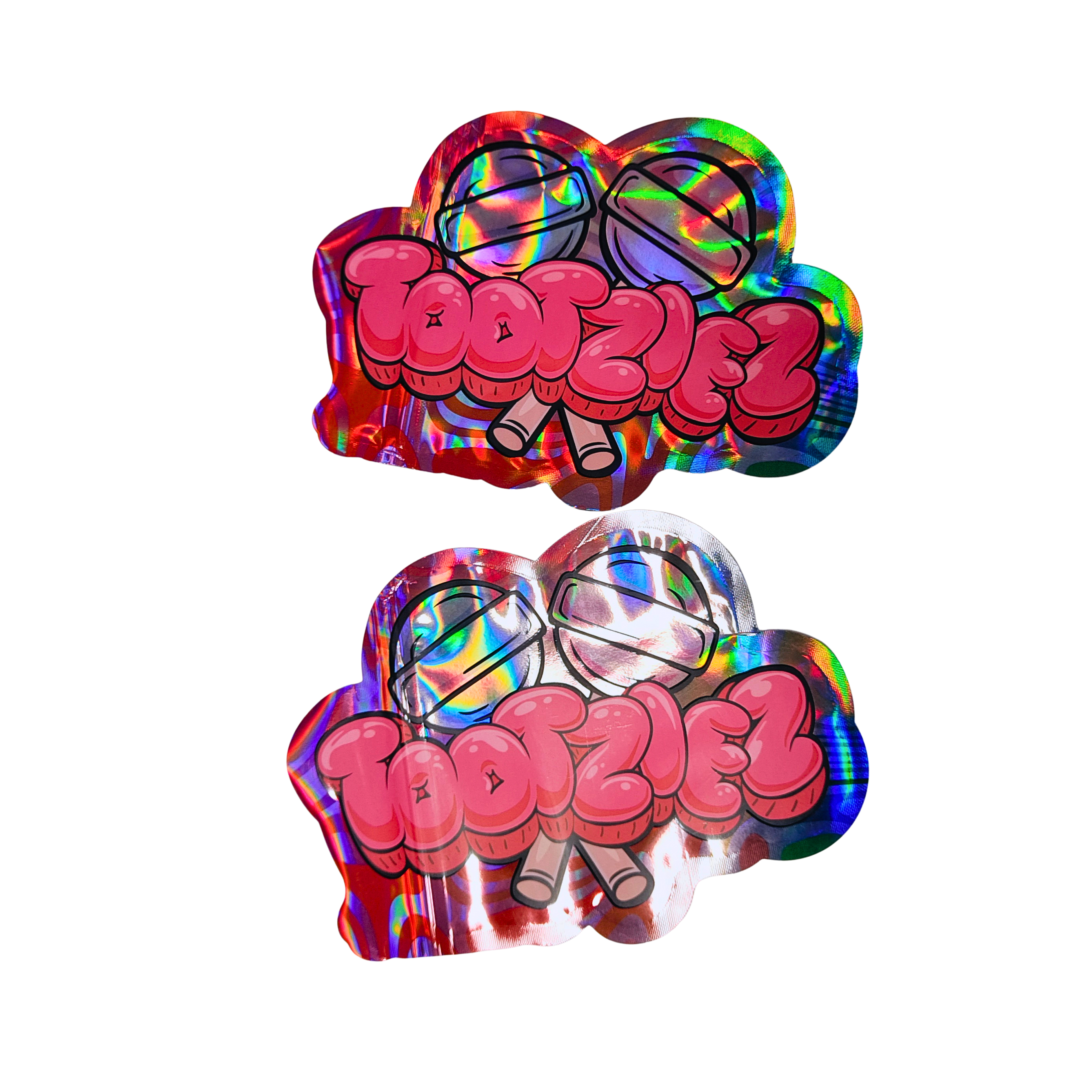 Aanpasbare Holografische Mylar Zakken met Hersluitbare Rits - Geurbestendig, Voedselveilig Materiaal en Aanpasbaar Ontwerp voor Snackverpakking