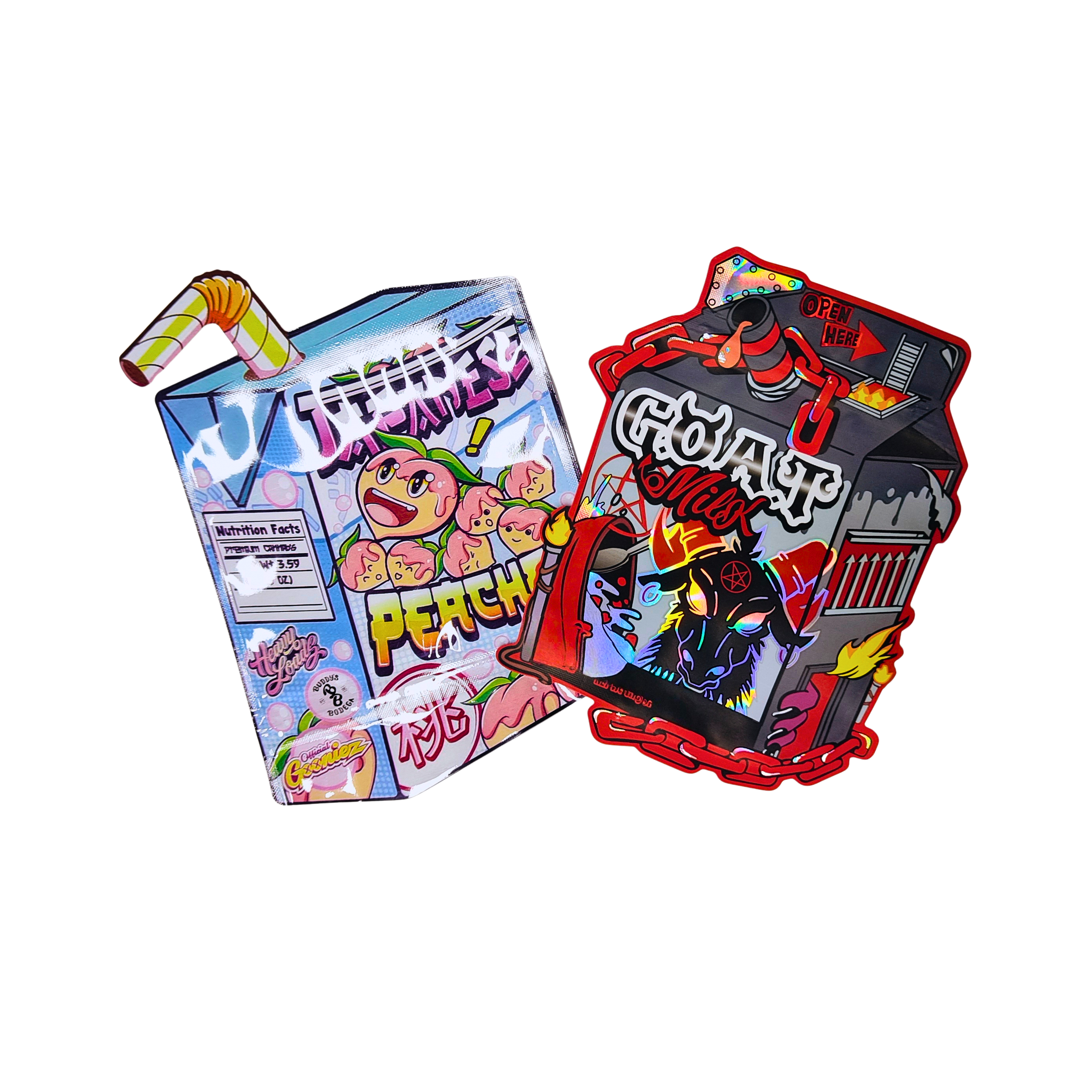 Groothandel Custom Printed Speciale Vorm Mylar Zakken 3.5 7g Stand Up Kinderveilige Pouch voor Snackverpakking