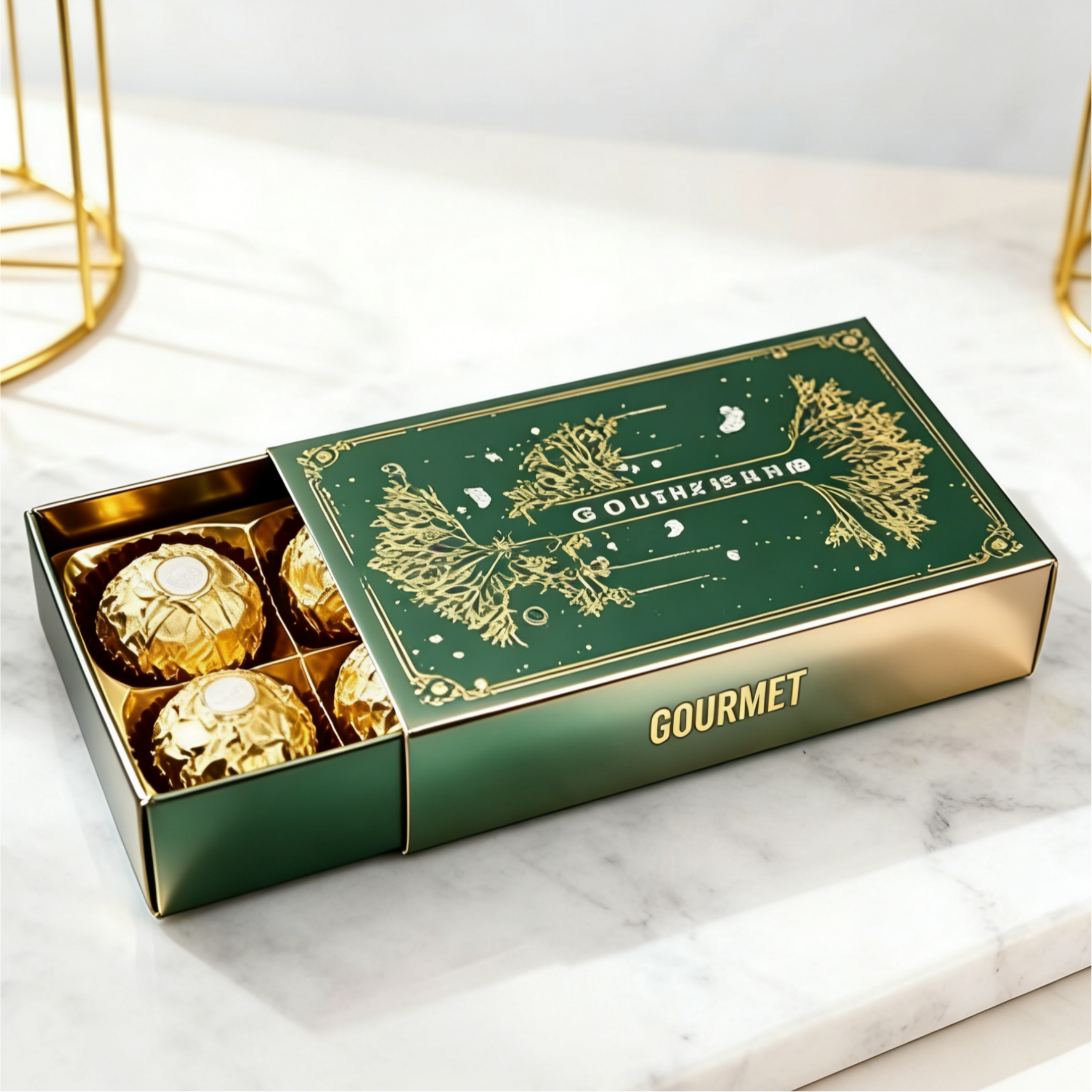 Gepersonaliseerde verpakking van chocolade doosjes met geïmpregneerde patronen Verpakking van voedselkwaliteitsdoosjes