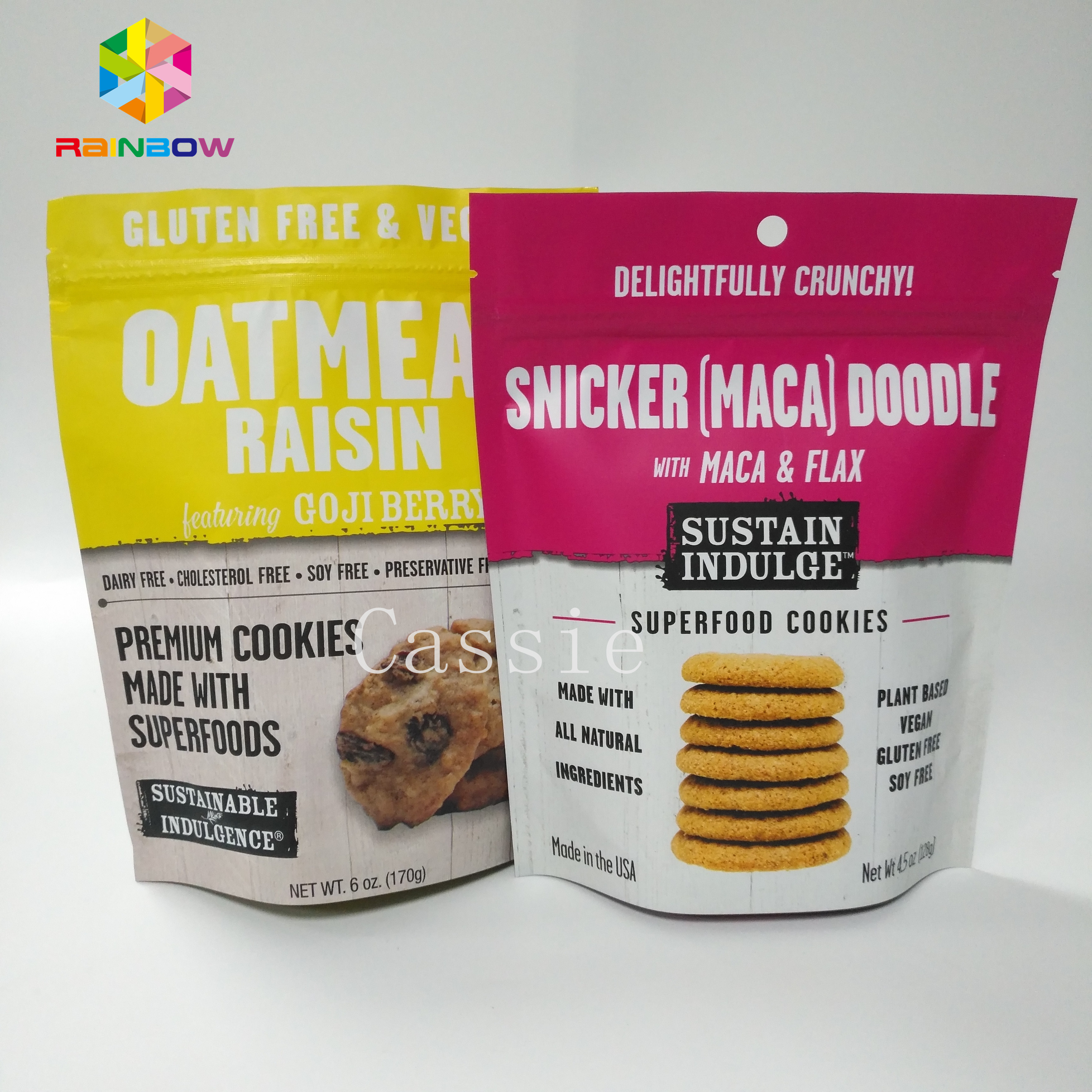 Aluminiumfolietribune op Ritssluitingszakken, Snackvoedsel Verpakkingszakken Aangepaste Kleur