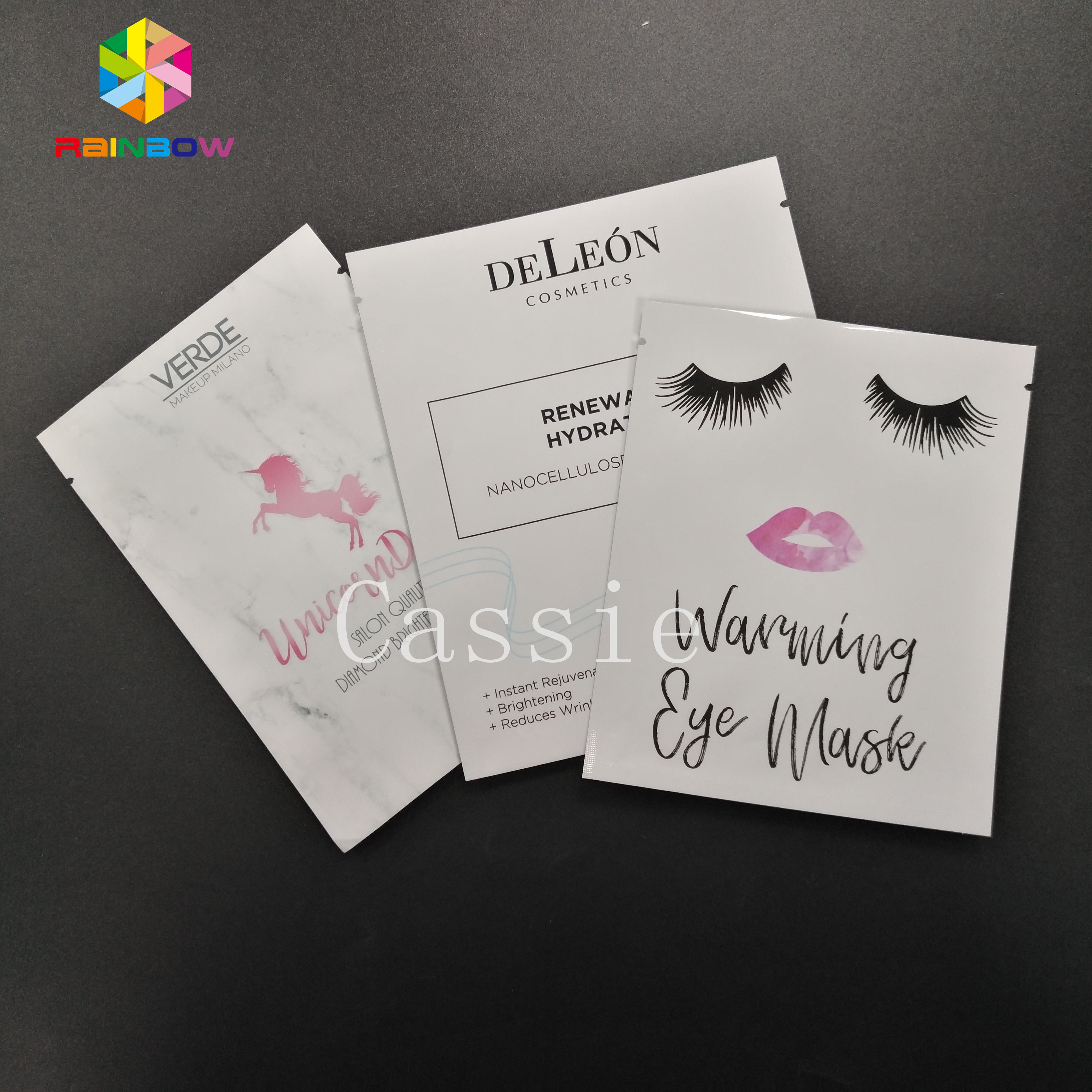 De Verbinding van de douanegreep doet Kosmetische Aluminiumfolievacuüm Gelamineerde Gezichtsmasker Verpakking in zakken