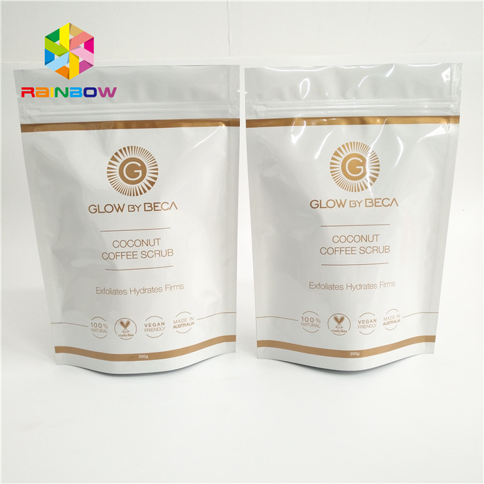 De plastic zakken staan van de de zakkoffie van de ritssluitingszak douane gedrukte het voedsel runtz verpakkende matte glanzende vochtigheid op