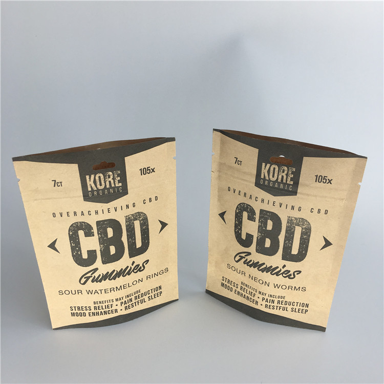 Resealable Kosmetische Verpakkende het Document van Kraftpapier van de Zakaluminiumfolie Tribune op Zakken