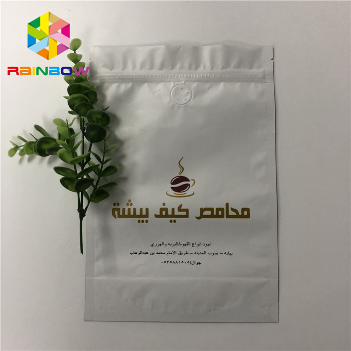 De gelamineerde Tribune van de Aluminiumfolie Matte Ritssluiting op de Zak van de de Zakkenkoffie van de Ritssluitingszak met Klep