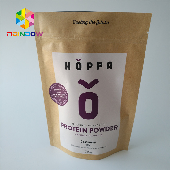 Van het de Zak Verpakkend Voedsel van de Eco Vriendschappelijk Folie van de de Rangritssluiting de Ambachtdocument van Kraftpapier Embleem Gedrukt